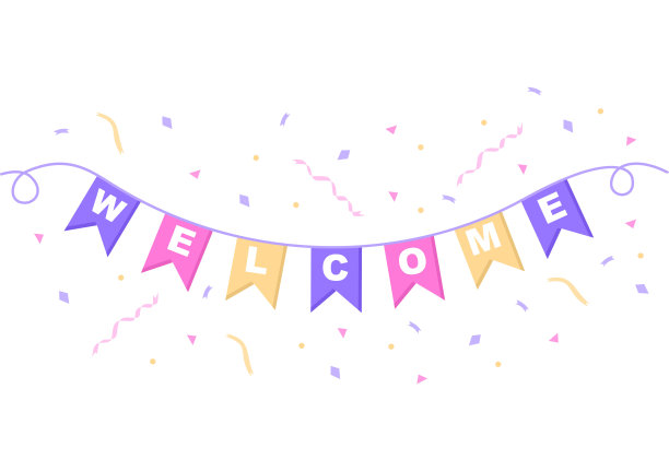 欢迎矢量插图打开网页，横幅，演示，社会媒体，文件，海报，或贺卡图片下载