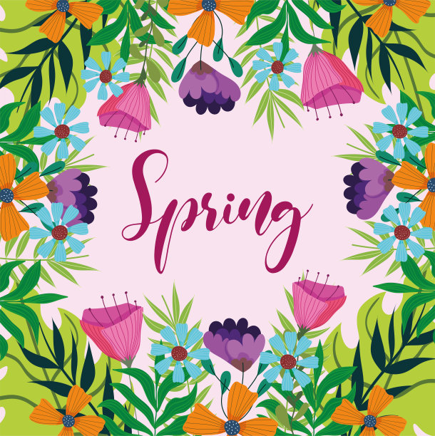 春天手写的花图片下载