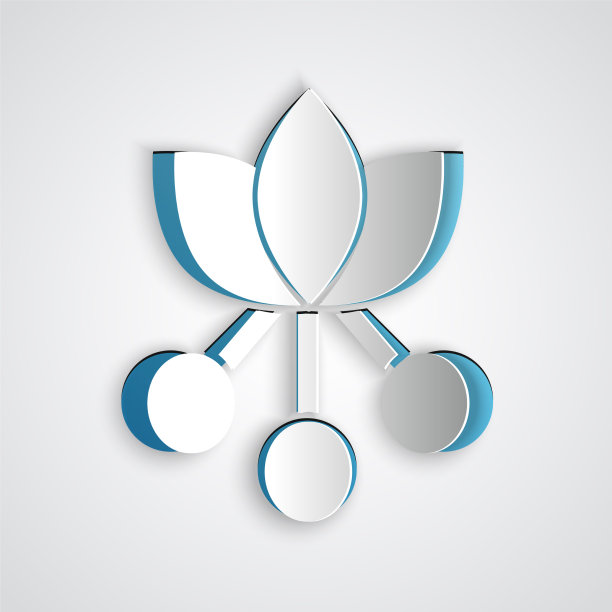 纸切咖啡豆枝叶和浆果图片下载