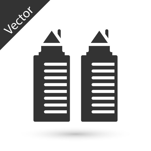 灰色的两个高大的住宅塔楼在dnipro图片下载