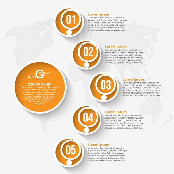 摘要三维纸张信息图。业务模板。矢量图图片下载