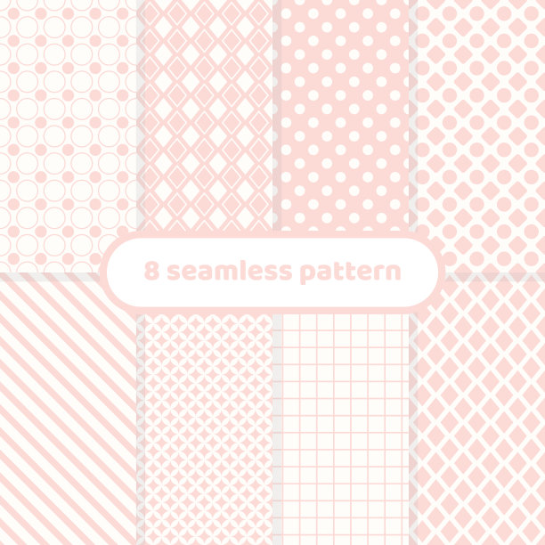 蜡笔桃色和白色几何抽象重复图片下载