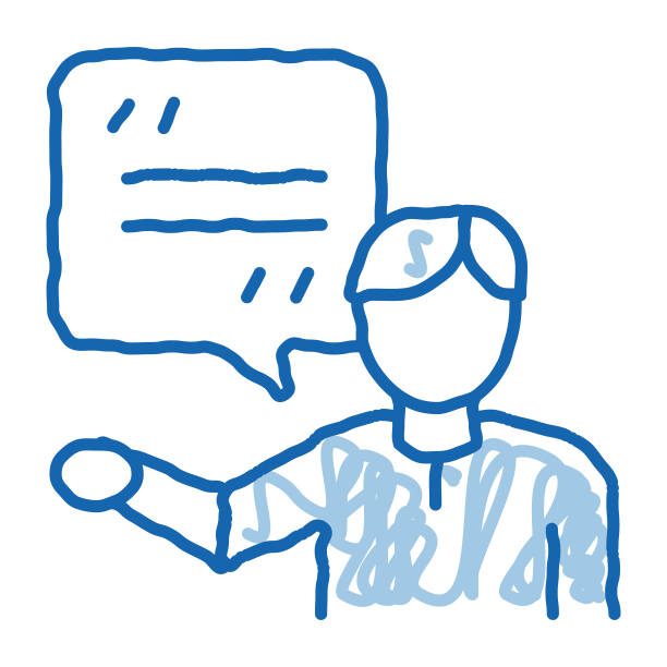 演员与复制涂鸦图标手绘插图图片下载