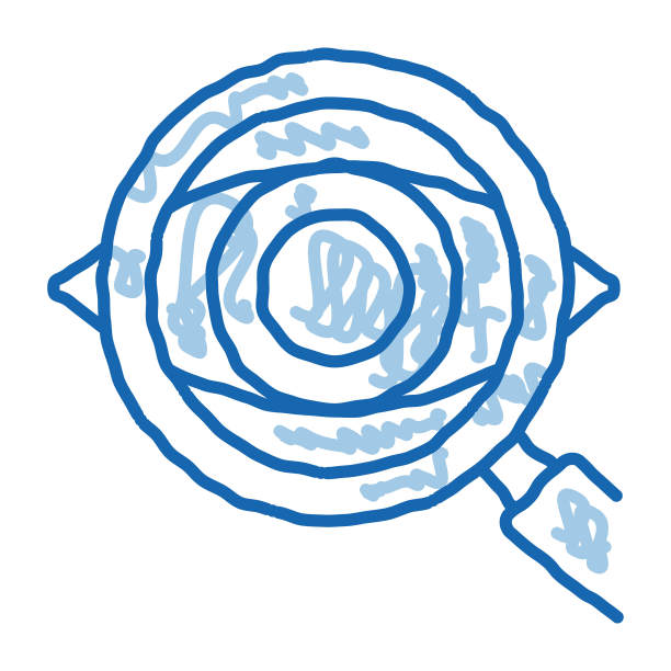 眼球诊断涂鸦图标手绘插图图片下载