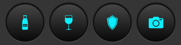 设置玻璃瓶、牛奶和盖葡萄酒杯护罩图片下载