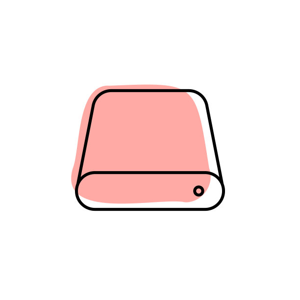 硬件套件中的带彩色阴影矢量图标的硬盘图片下载