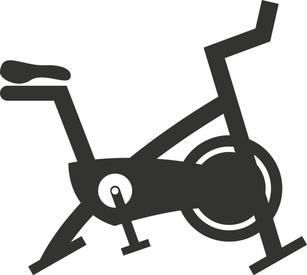 静止自行车图标设计模板孤立图片下载