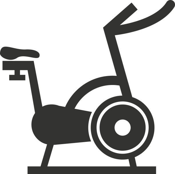 静止自行车图标设计模板孤立图片下载