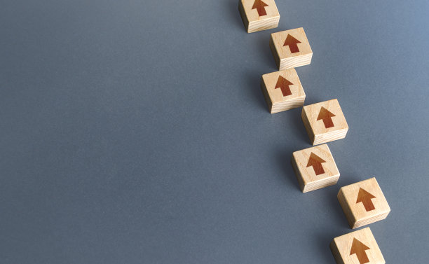 单向箭头的方块链。一致性和焦点。29、从众观念，垂直权力。发展的轨迹是不变的。遵循规范和传统。制定坚实的战略。图片下载