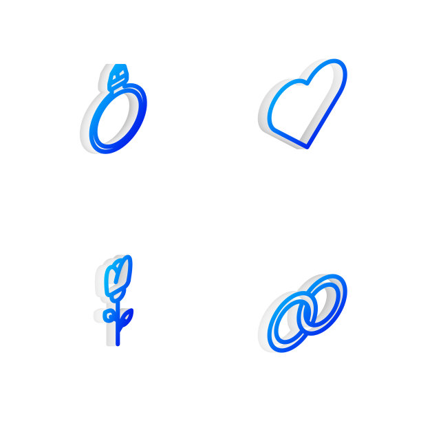 设置等距线心形钻石订婚戒指图片下载