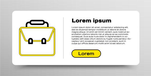 线公事包图标隔离在白色背景图片下载