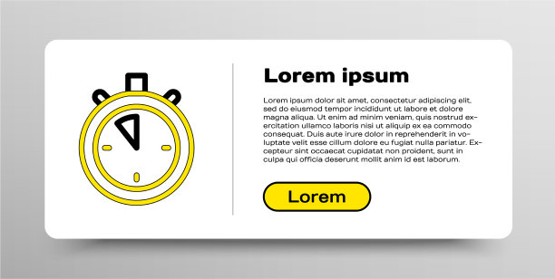 线秒表图标隔离在白色背景图片下载