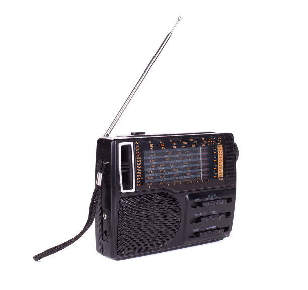 复古的无线电接收器。图片下载