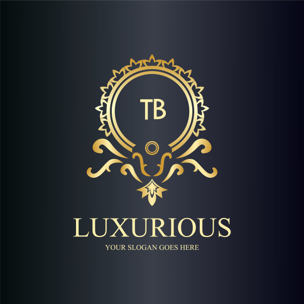 TB字母首字母与皇家豪华标志模板图片下载