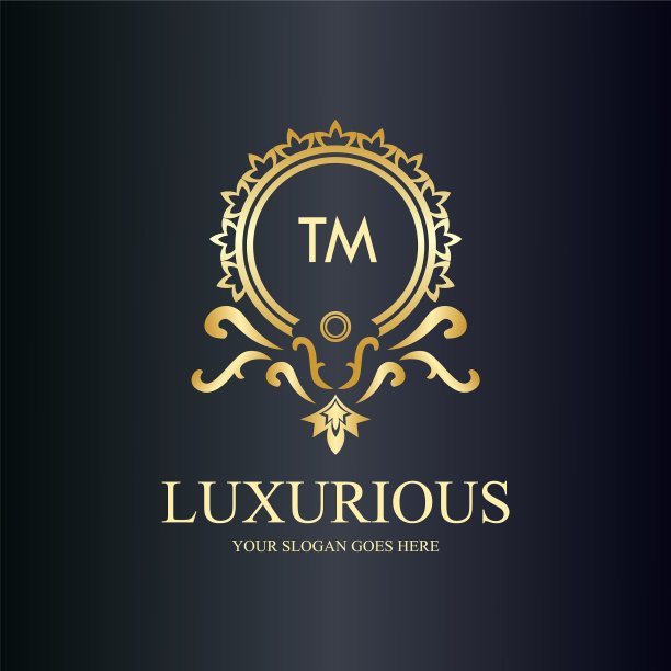 Tm字母首字母与皇家豪华标志模板图片下载