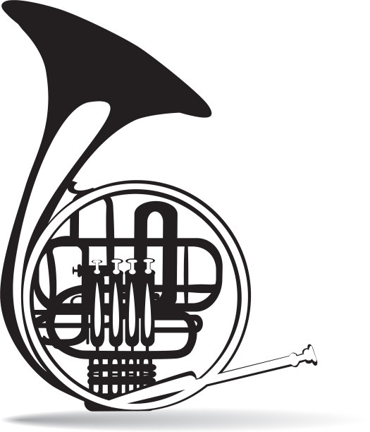 黑色和白色的法国号图片下载