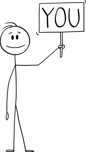 卡通正面微笑的男人或商人图片下载