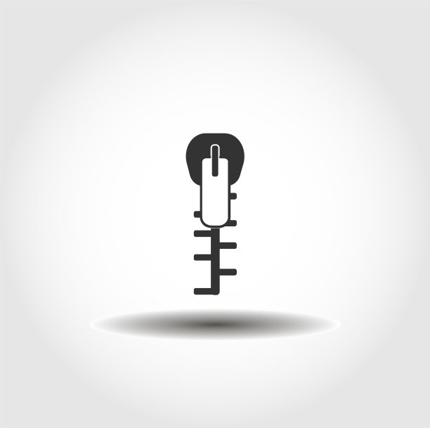 拉链孤立图标服装设计元素图片下载