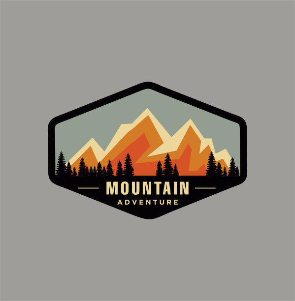 山地户外设计复古潮人，徒步旅行，野营，探险和户外冒险。探索自然的徽章，旗帜，徽章图片下载