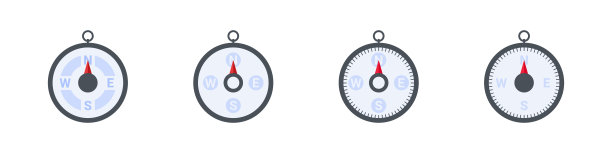 罗盘方向。罗盘图标。导航设备的信号。风向玫瑰图图标。矢量图图片下载