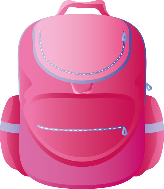 回到学校粉色背包供应图标设计图片下载