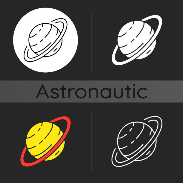 土星黑暗主题图标图片下载