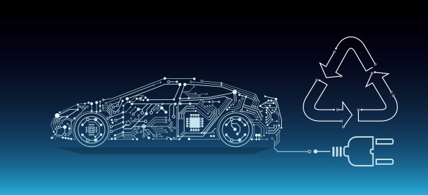 电动汽车充电电池-循环利用图片下载
