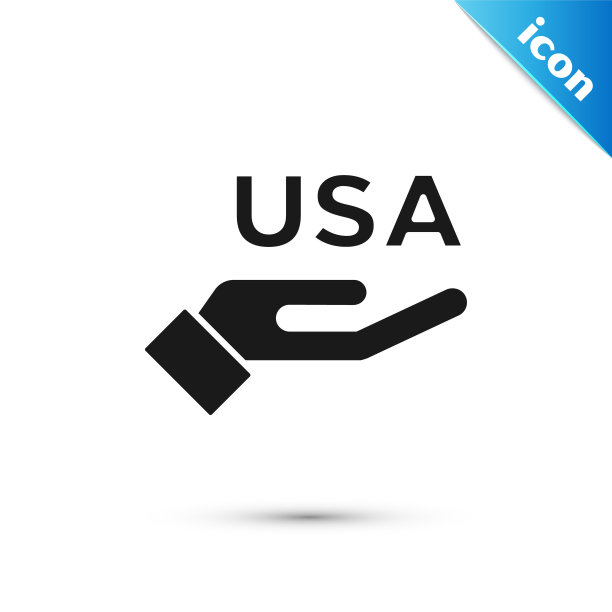 灰色美国独立日图标孤立在白色背景。7月4日。美利坚合众国。向量图片下载