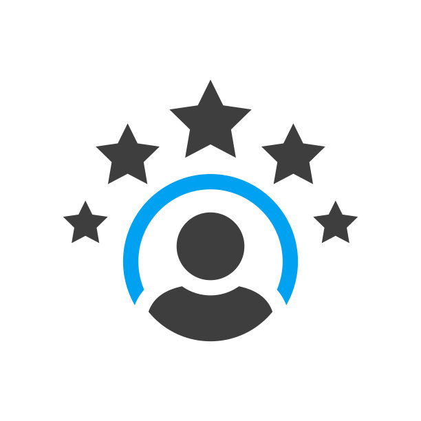 员工体验矢量图标。5星满意度矢量图标。评级图标。5星工作经验标志图片下载