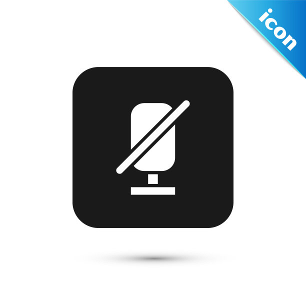 灰色静音麦克风图标隔离在白色背景。麦克风音频有限。向量图片下载