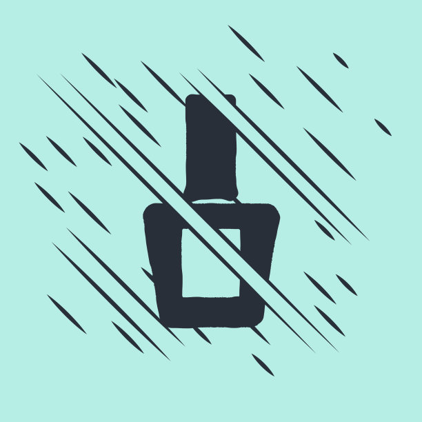 黑色指甲油瓶子图标孤立在绿色上图片下载