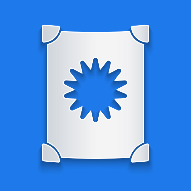 剪纸古老的魔法书与炼金术配方图片下载