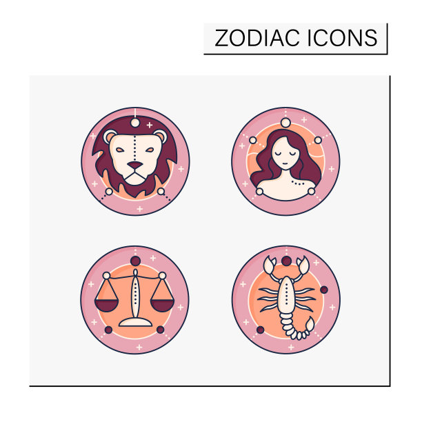 十二生肖颜色图标集图片下载