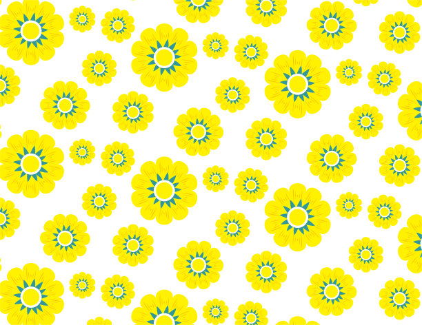 五彩缤纷的花朵图案。向量。背景。图片下载