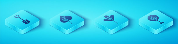 设置等距铲叶或叶树和图片下载