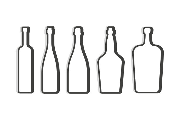 伏特加和红酒、香槟、威士忌烈酒图片下载