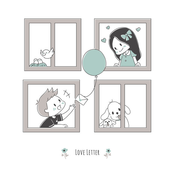 可爱的艺术，甜蜜的夫妇和他们的图片下载