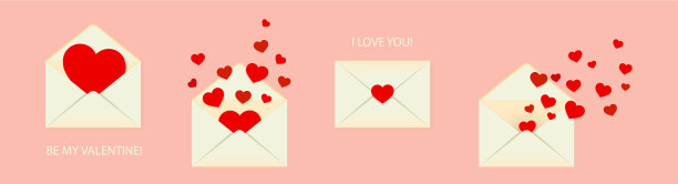 情人节贺卡套装图片下载