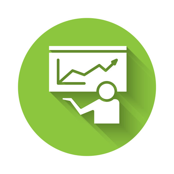 白色训练演示图标与孤立图片下载