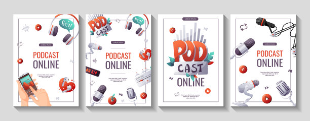 为播客，流媒体，在线节目，博客，电台广播宣传传单。图片下载