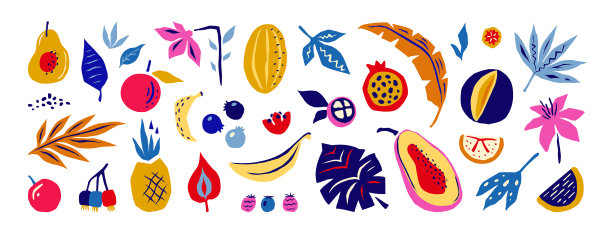 奇异的水果和花卉和热带植物图片下载