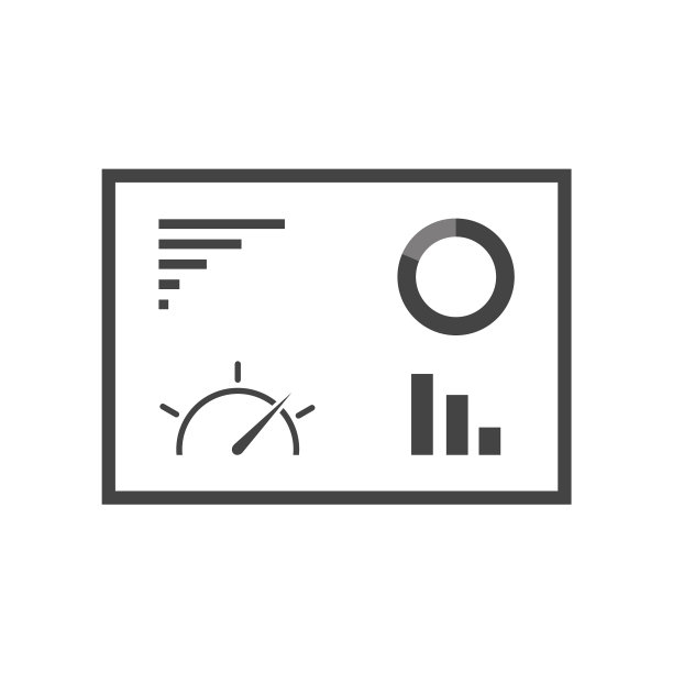 仪表盘图标卡通风格的白色孤立图片下载