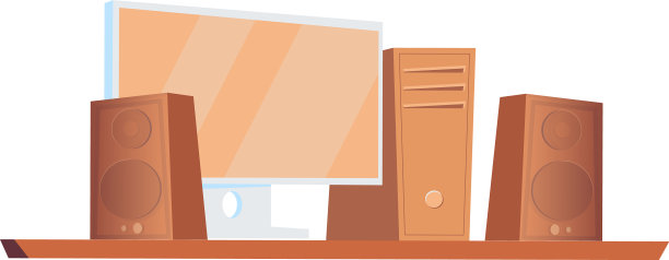 电脑平面图标图片下载