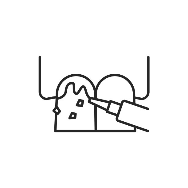 专业牙齿清洁色线图标图片下载