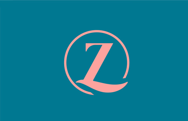 Z字母图标图标标志在柔和的颜色图片下载