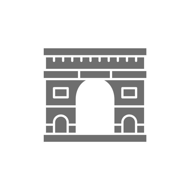 法国巴黎凯旋门标志为灰色图片下载