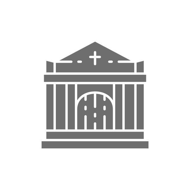 地下室，坟墓，房子，墓地，教堂，灰色的图标图片下载