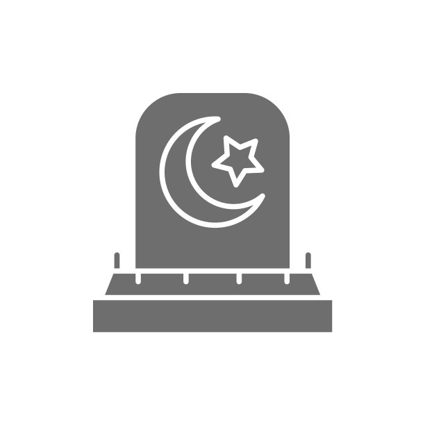 带有阿拉伯语标志的墓碑图片下载