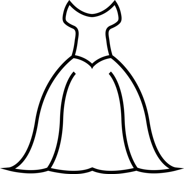 婚纱图标设计模板孤立图片下载