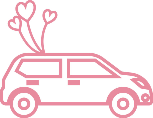 婚车图标设计模板孤立图片下载